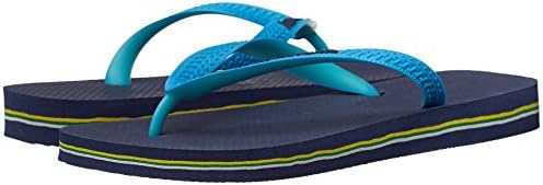 Havaianas Women's Brazil Mix Flip Flops, Navy Blue/Turquoise, 37-38 BR / 7-8 B(M) US