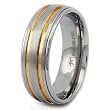 Gold Plated Stainless Steel Wedding Band 8mm (Sizes 8-12)