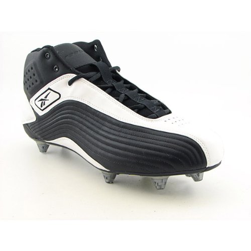 Reebok NFL Mid D Football Cleats Shoes Black Mens