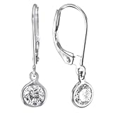 14k White or Yellow Gold Solitaire Diamond Leverback Earrings (3/4 cttw, H-I Color, I1 Clarity)