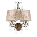 World Imports 1962-90 Belle Marie 2 lights crystal wall with shade, Antique Gold