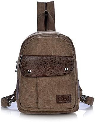 Vere Gloria Men Women Single and Double Shoulder Backpack Bags, England College Wind Casual Chest Packs for Teenage College Students (coffe)