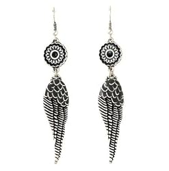 Black Angel Wing Dangle Earrings Fashion Jewelry