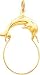 10K Yellow Gold Dolphin Charm Holder