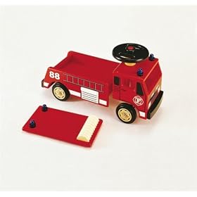 Pintoy Wooden Ride On Fire Engine