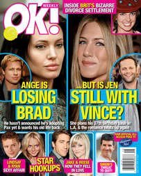 OK Weekly Magazine Angelina Jolie & Jennifer Aniston April 16, 2007 Issue (Halle Berry, Victoria Beckham, Jay Hernandez)