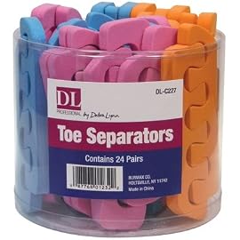 DL Professional Toe Separators in a Container (24 Pairs)