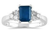 Sapphire and Diamond Ring 14K White Gold 416yYGOjnwL. SL160 Sapphire and Diamond Ring 14K White Gold