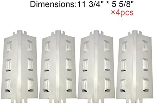 The Red BBQ 94631(4-pack) Stainless Steel Heat Plate Replacement for Select Gas Grill Models by Kenmore ,Charbroil,and Others