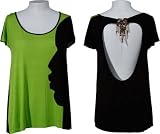 RAMPAGE Beaded Keyhole Trapeze Top [40738339430], Green/Black