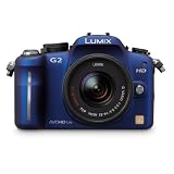 Panasonic Lumix DMC-G2 12.1 MP Live MOS Interchangeable Lens Camera with 3-Inch Touch Screen LCD and 14-42mm Lumix G VARIO f/3.5-5.6 MEGA OIS Lens (Blue)