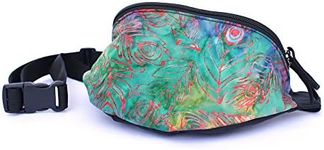Chira Designs Batik Peacock Feathers Fanny Pack-Waist Bag