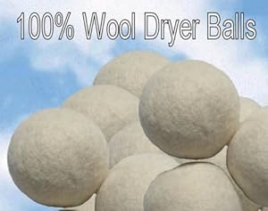 6 Eco-Friendly Wool Dryer Balls -Set of Six 100% Handmade, Natural and Unscented