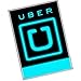 Veezy Illuminated Uber Sign Glowing Blue Decal 34 feet Trade-Dress for Rideshare Driver with Extension Cord