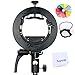Godox S2 Flash S-Type Bracket with Bowens Mount for Godox V1 AD200Pro etc Round Head Flash Series and AD400Pro AD200 V860II TT685 TT600 TT350 Series Speedlite,Direction-Adjustable Handle
