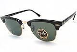 Ray Ban RB 3016 Clubmaster Sunglasses RayBan RB3016 Black W0365 Shades