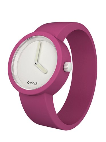 O Clock Unisex-Armbanduhr Analog Silikon weiss pink OCW10-M Preisvergleich