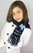 Handmade Lightweight Scarf - Deep Blue for Teens or Girls (100% Hand-knitted)