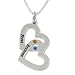 Sterling Silver Personalized Name Necklace - Custom Made Any Name with Birthstones