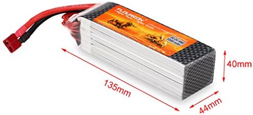 Floureon 6S 22.2V 3300mAh 45C Lipo Battery 5.27*1.72*1.561 inch for RC Quadcopter Airplane Helicopter Car Truck Boat Hobby (Deans T Plug)