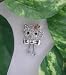 Sparkling Crystal Covered Kitty Brooch~Mulit Color Flower