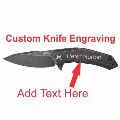 ZERO TOLERANCE 0095BW KVT TITANIUM BLACKWASH FOLDING KNIFE CUSTOM ENGRAVING