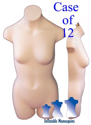 Teenage Girl 3/4 Form - Hard Plastic, Black, White or Fleshtone, Case of 12