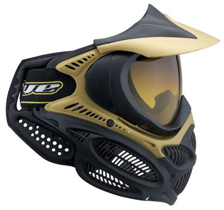 Dye Invision 2007 I3 Pro Thermal Paintball Goggles w/Soft Ears - Gold