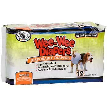 Wee-Wee Disposable Doggie Diapers, Small