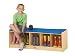 Jonti-Craft 9093JC 5-Section Bench Locker, Blue Cushion