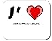 Tapis de souris avec une inscription: J'aime Sainte-Marie-Kerque (Villes)