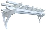 IMAGE OF DC America WAPG110 10-Foot Wall Pergola with Rust Free Aluminum, Powder Coat White Finish