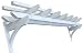 DC America WAPG110 10-Foot Wall Pergola with Rust Free Aluminum, Powder Coat White Finish