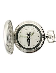 Colibri Golfer Pocket Watch Hunting Case with Chain in Wooden Box Model PWQ098500J