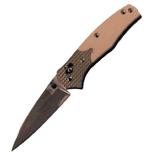 SOG Facet Plain Folding Knife with White Micarta Handle