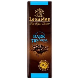 Leonidas Belgian Chocolates: 70% Cocoa Dark Chocolate Bars (One Dozen)