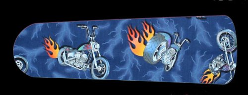 AMERICAN BIKER CHOPPER FLAMES 42 CEILING FAN W/LIGHT