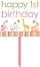 Sweet Safari Pink 1st Birthday Yard Sign
