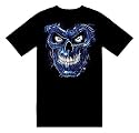Blue Terminator Skull T-Shirt; Great Gift Ideas for Adults, Men, Boys, Youth, & Teens, Collectible Novelty Shirts