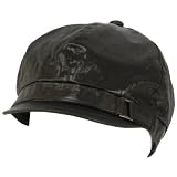 New Shiny Buckle Belt Newsboy Cabbie Gatsby Cap Hat Brown