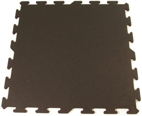 Greatmats Interlocking Rubber 2x2 Ft x 8 mm Flooring Tile for Home Gym, Basement Floors, Workout Room Flooring, Weight Room, 8 Pack (Black)
