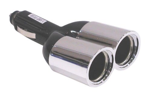Twin Pipes 12-volt Chrome Socket Splitter