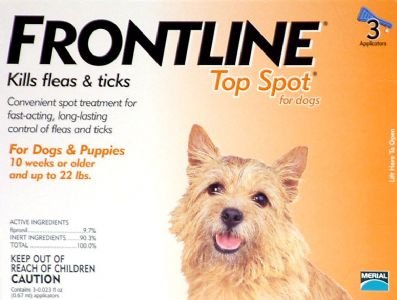 Merial TOPSPOT3-ORANGE Frontline Topspot 3 Pack Dog 0-22 Lbs. - Orange