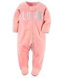 カーターズ Carter's カバーオール 長袖 前開き フリース & ベビー・デポ モスリン ウォッシュクロス Fleece Zip-Up Sleep & Play 3M (55-61cm) [並行