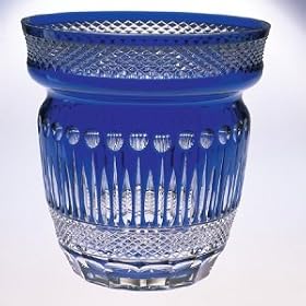 COBALT WINE COOLER - KING LOUIS COBALT CRYSTAL WINE COOLER - ice bucket by Jaf Gifts