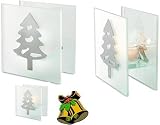 Produkt-Bild: Teelichtst&auml;nder aus Glas mit Christbaum f&uuml;r Weihnachten