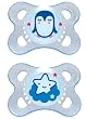 MAM 512711 - Night Latex 0-6, Schnuller, f�r Jungen, Doppelpack, farblich sortiert - BPA frei