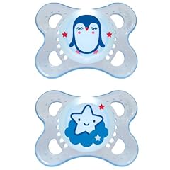 MAM 523311 - Night Silikon 0-6, Schnuller, f�r Jungen, Doppelpack, farblich sortiert - BPA frei