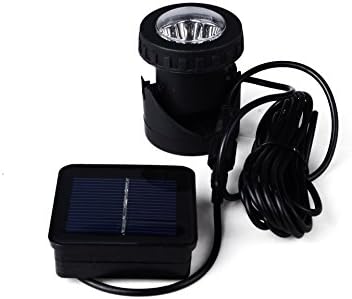 Queenhuge Weatherproof IP65 Solar Energy Powered LED Spotlight, Waterproof Available for Outdoor Garden Pool Pond Spot Lamp Light, Dusk to Dawn Dark Auto Sensing