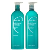 MALIBU C Swimmers Wellness Shampoo and Conditioner Combo, 1 Liter each